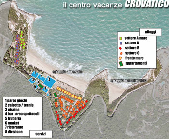 Mappa d'insieme vista dall'alta sulle Tipologie e servizi del Crovatico