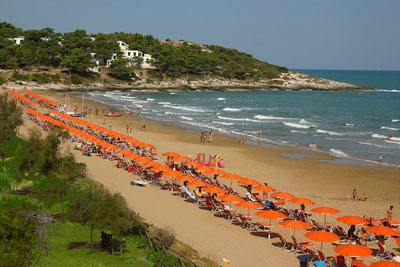 L'arenile di sabbia dorata del Centro Vacanze Crovatico