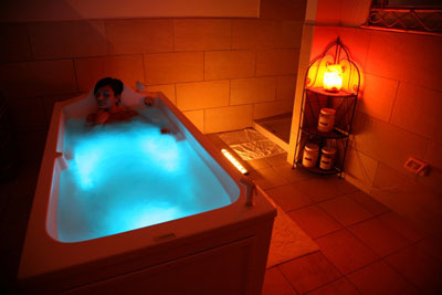 una suggestiva vista in totale relax all'interno della Beauty Farm dell'Hotel le Ginestre