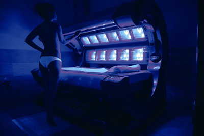 Una delle sale attrezzate con le lampade nel Wellness dell'Hotel le Ginestre