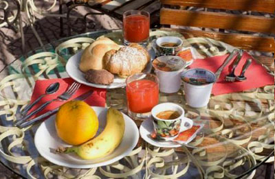 ritratto di un tavolo a colazione presso l'hotel